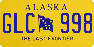 AK license plate GLC998