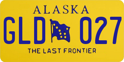 AK license plate GLD027