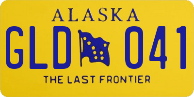 AK license plate GLD041