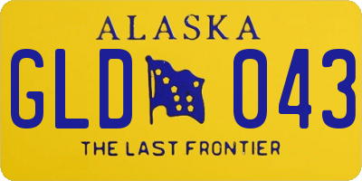 AK license plate GLD043