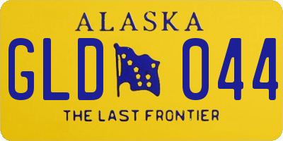 AK license plate GLD044