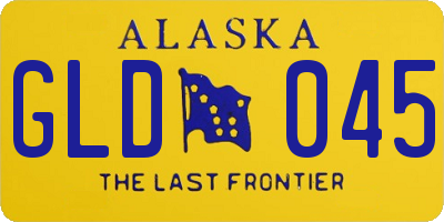 AK license plate GLD045