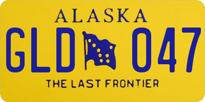 AK license plate GLD047