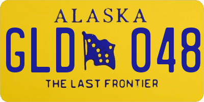 AK license plate GLD048