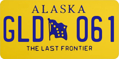 AK license plate GLD061