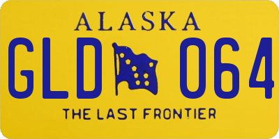 AK license plate GLD064