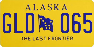 AK license plate GLD065