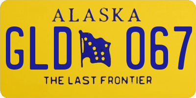 AK license plate GLD067