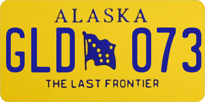 AK license plate GLD073