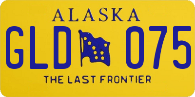 AK license plate GLD075