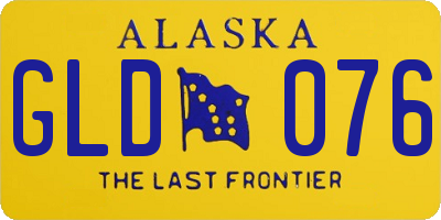 AK license plate GLD076