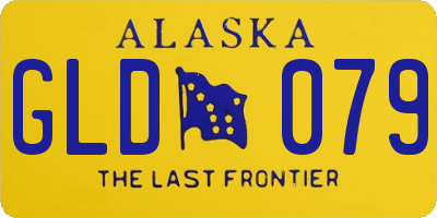 AK license plate GLD079