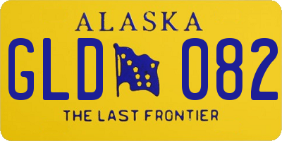 AK license plate GLD082