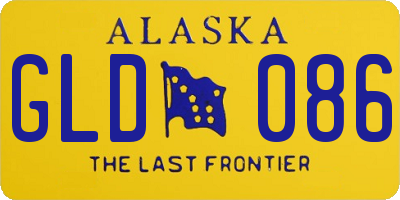 AK license plate GLD086