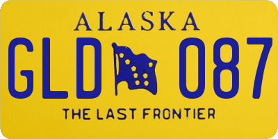 AK license plate GLD087