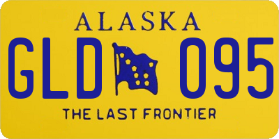 AK license plate GLD095