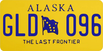 AK license plate GLD096