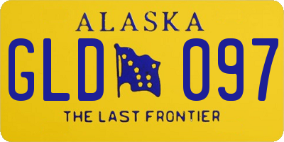 AK license plate GLD097