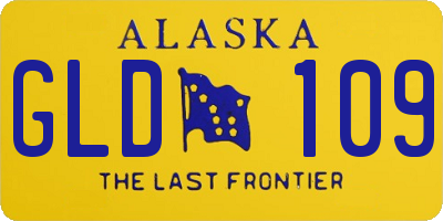 AK license plate GLD109