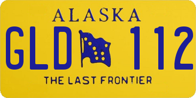 AK license plate GLD112