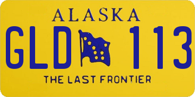 AK license plate GLD113