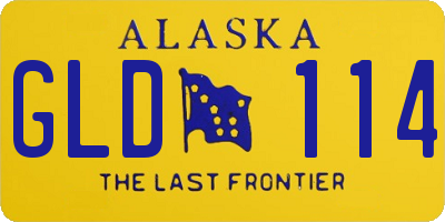 AK license plate GLD114