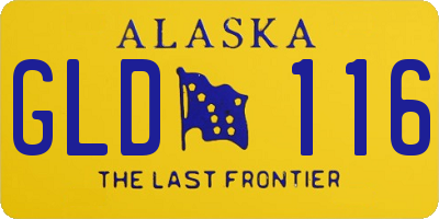 AK license plate GLD116