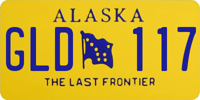 AK license plate GLD117