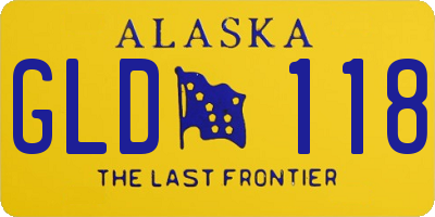 AK license plate GLD118