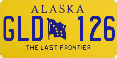 AK license plate GLD126