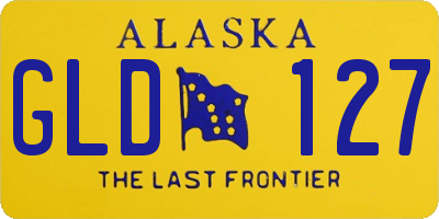 AK license plate GLD127
