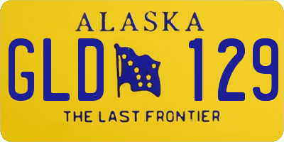 AK license plate GLD129