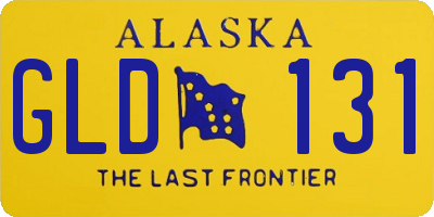 AK license plate GLD131