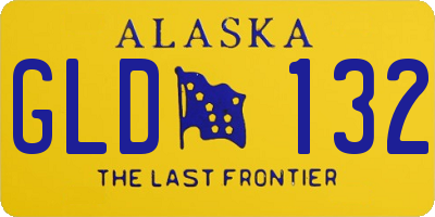 AK license plate GLD132