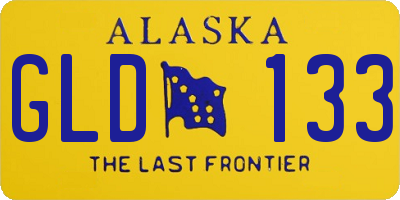 AK license plate GLD133