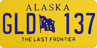 AK license plate GLD137