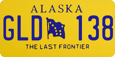 AK license plate GLD138