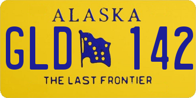 AK license plate GLD142