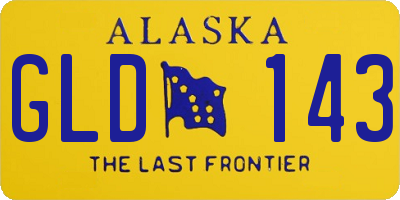 AK license plate GLD143