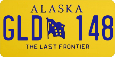 AK license plate GLD148