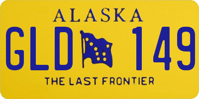AK license plate GLD149