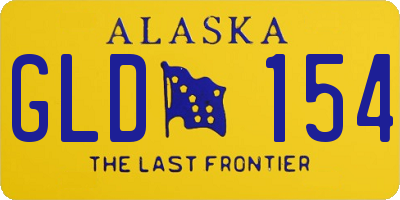 AK license plate GLD154