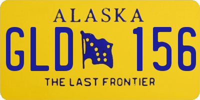 AK license plate GLD156