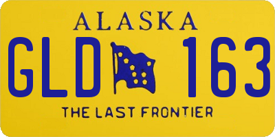 AK license plate GLD163