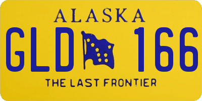 AK license plate GLD166