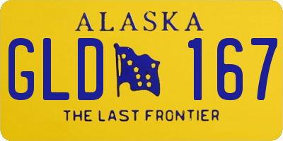 AK license plate GLD167