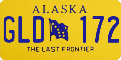 AK license plate GLD172