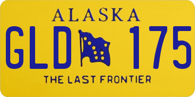 AK license plate GLD175