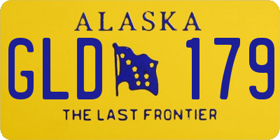 AK license plate GLD179