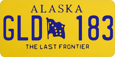 AK license plate GLD183